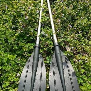 橡皮艇船桨高强度不锈钢划桨船桨充气船浆板非铝合金船桨手拿划桨