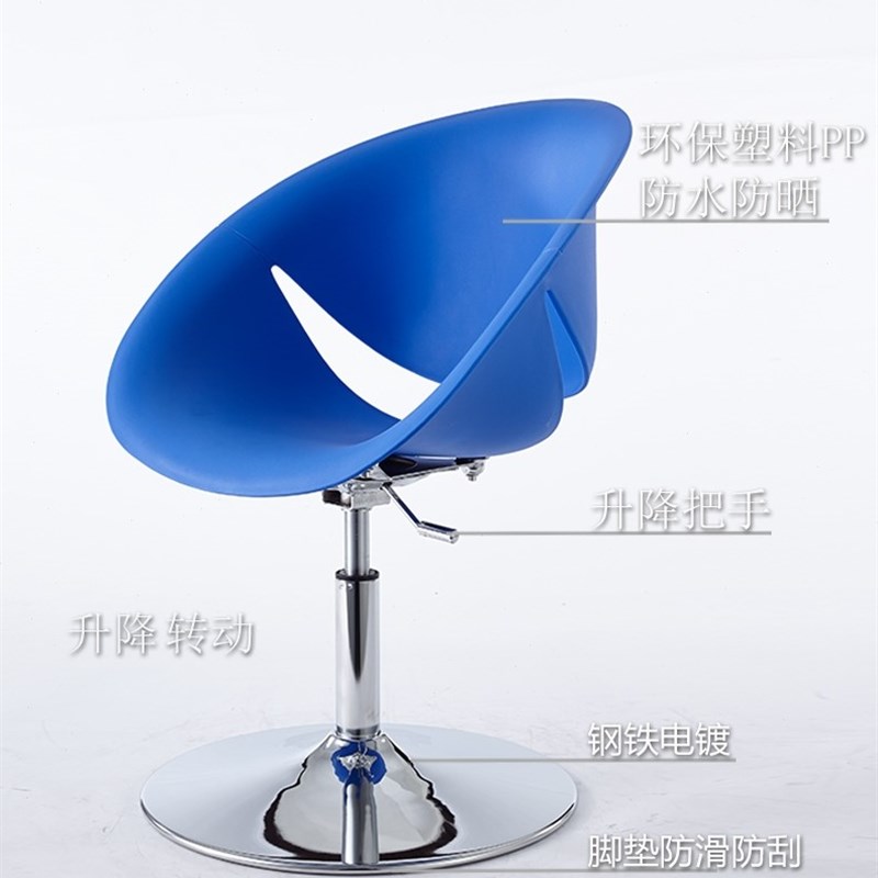 升降新款转动滑轮办公电脑椅会客接待培训椅塑料餐椅B188-1金属