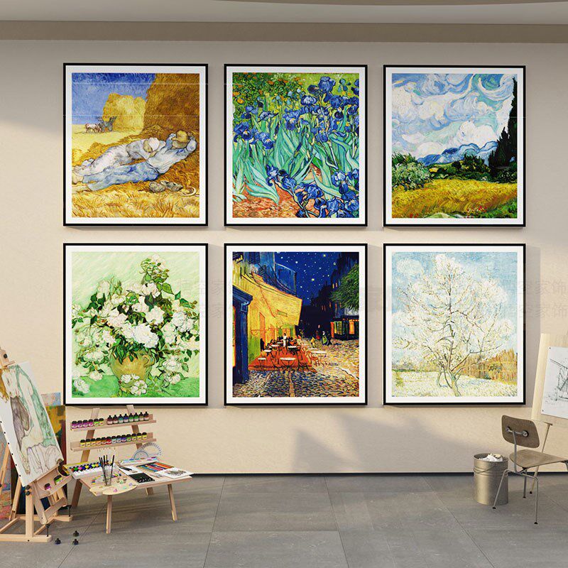 画室布置美术教室环创艺术培训辅导机构班墙面文化梵高装饰油名画,家居饰品,文化墙贴,淘宝优惠券,粉丝福利购,淘宝优惠卷