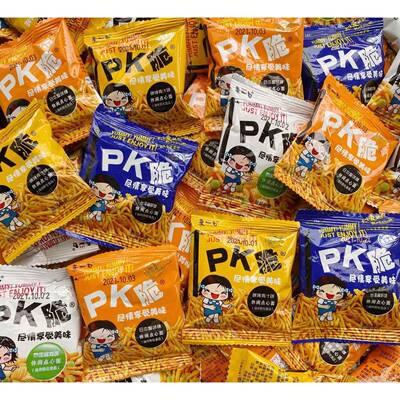 来一口PK脆虾条休闲点心面散装泰国酱鸡味追剧办公网红膨化小零食