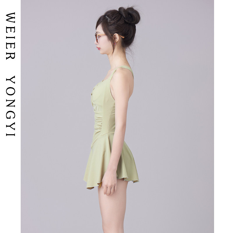 泳衣女款高级感连体裙式平角小y胸聚拢保守遮肚显瘦收腰温泉游泳,运动/瑜伽/健身/球迷用品,连体泳衣,淘宝优惠券,粉丝福利购,淘宝优惠卷