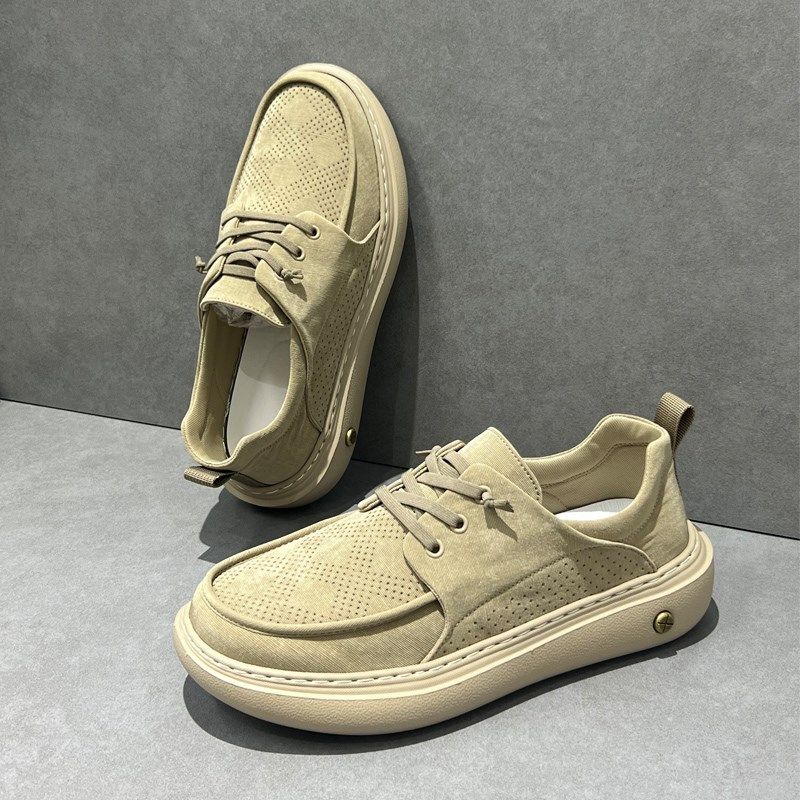 男鞋2025新款布鞋轻便透气休闲板鞋系带懒人R鞋男款软底布面鞋,流行男鞋,休闲板鞋,淘宝优惠券,粉丝福利购,淘宝优惠卷
