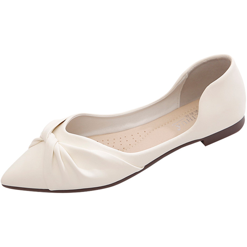 单鞋女2022年新款春秋百搭浅口气质仙女风淑女鞋U子软底尖头平底,女鞋,浅口单鞋,淘宝优惠券,粉丝福利购,淘宝优惠卷