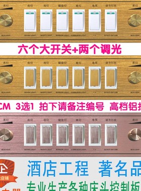 62元配置4款 47xp11CM 酒店宾馆床头柜集电控制板联连体开关面板