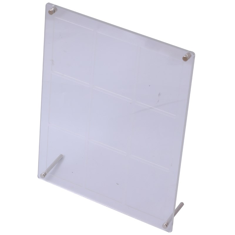 亚克力小卡展示架明星立牌卡砖透明相片相框摆台九宫格照片收纳盒