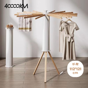 四万公里落地衣架卧室超强承重实木家用挂衣新款章鱼晾衣架可折叠