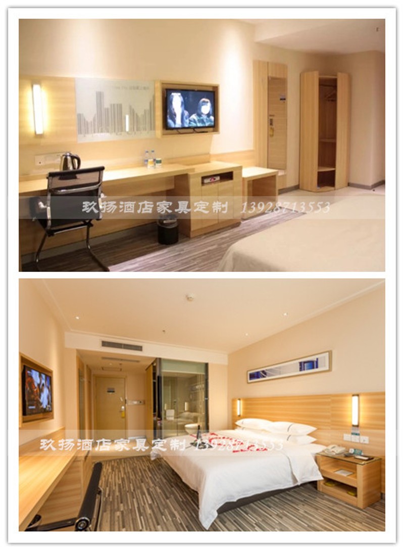 城市便捷酒店床宾馆家具床公寓床快捷标间床电视柜板式家具