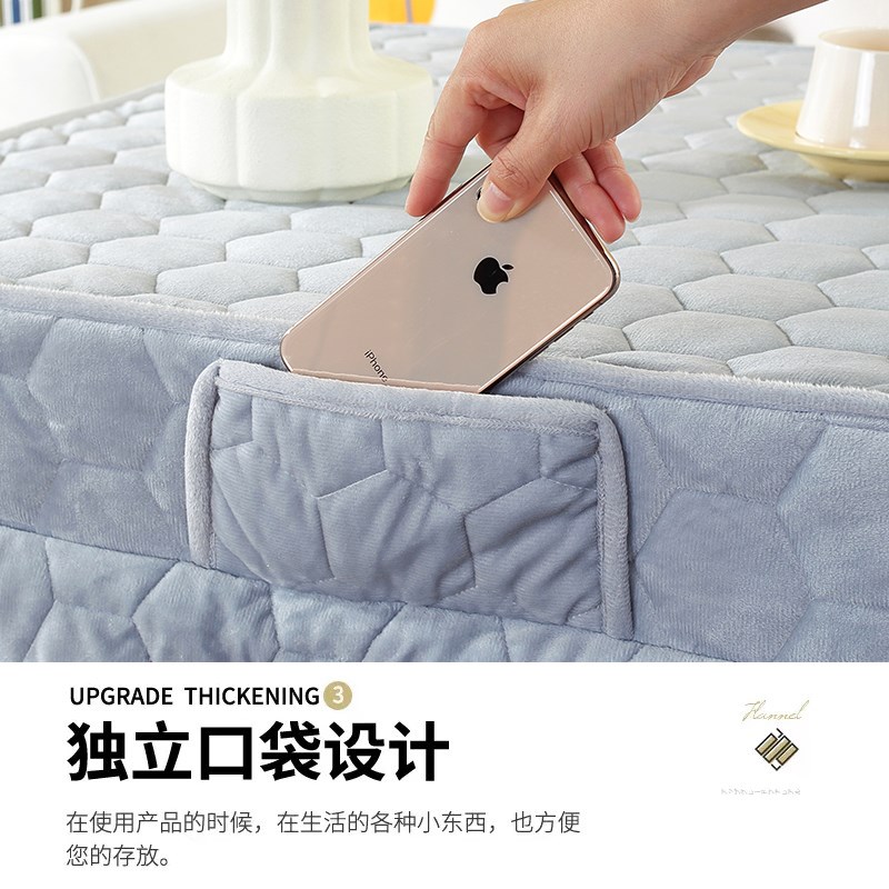 烤火桌子罩烤火电炉罩加绒加厚取暖桌布罩正方形电暖桌烤火被