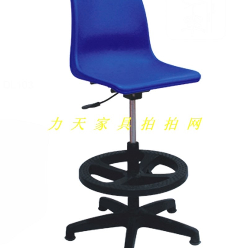 脚踏盘高脚转椅前台椅酒吧椅塑料靠背椅子收银台固定脚无轮升降椅