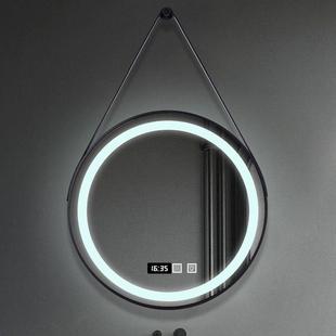 智能浮法玻璃浴室镜壁挂多功能三色光防雾设计三控调光时间显示亚