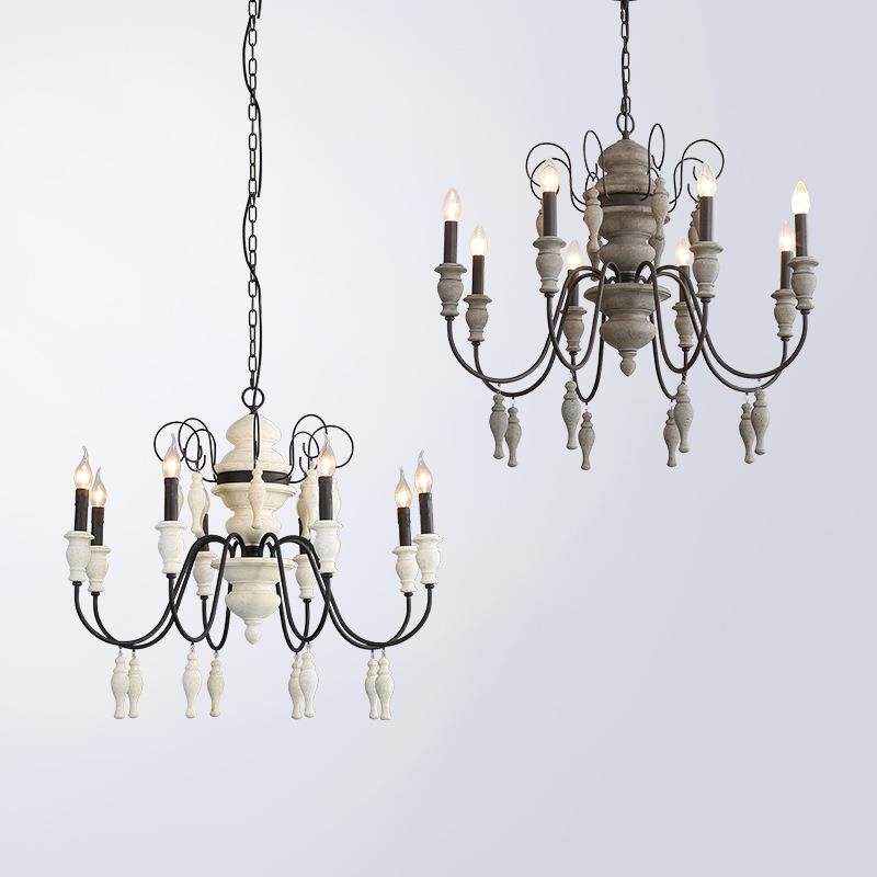 美式乡村法式田园简约实木客厅餐厅卧室书房衣帽间服装店民宿灯具