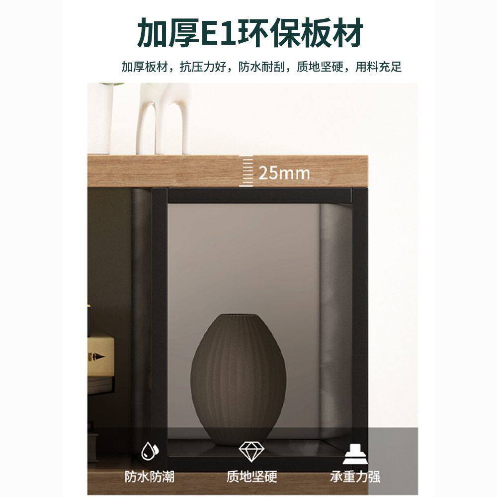书架一体靠墙家用置物架落地自由组合隔断展示架展示柜飘窗书柜