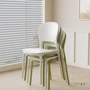 北欧餐椅家用加厚塑料椅子简约塑胶靠背椅网红休闲桌椅餐厅凳子