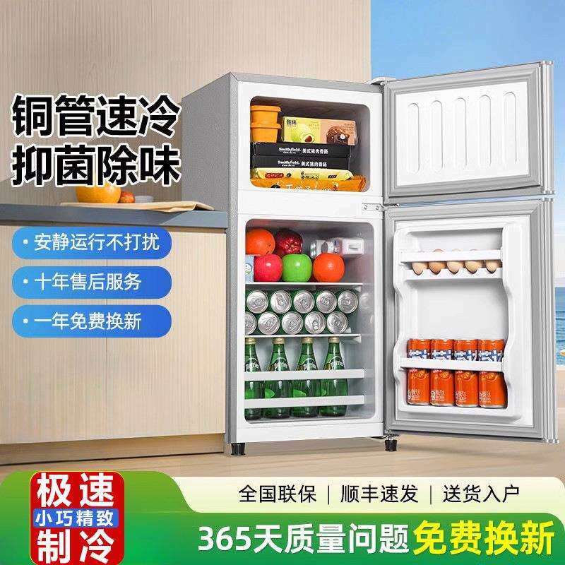 一级能效小冰箱家用小型出租房宿舍用二人用迷你双开门节能电冰箱