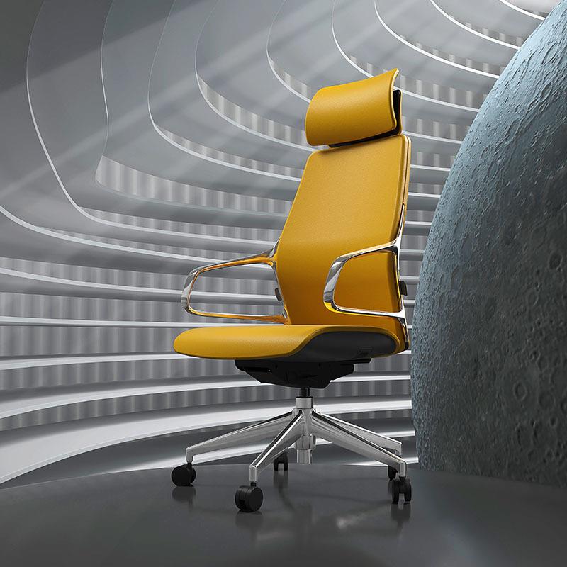 高背办公大班椅高端中背会议椅时尚人体工学椅舒适久坐不累皮椅