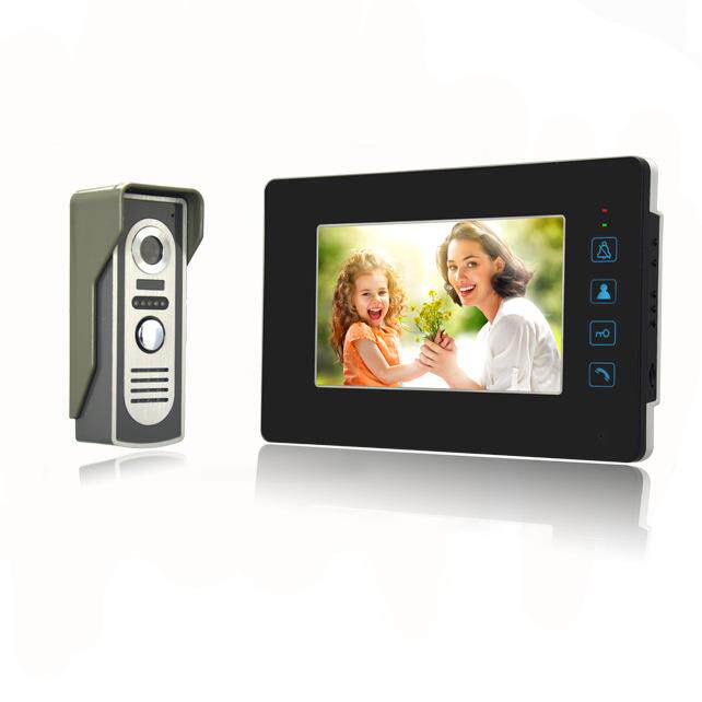新款别墅7寸彩色有线可视对讲门铃楼宇门禁系统/VIGtech直销