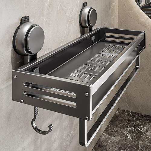 吸盘置物架浴室卫生间免打孔洗漱台壁挂式挂墙上洗手间厕所收万百