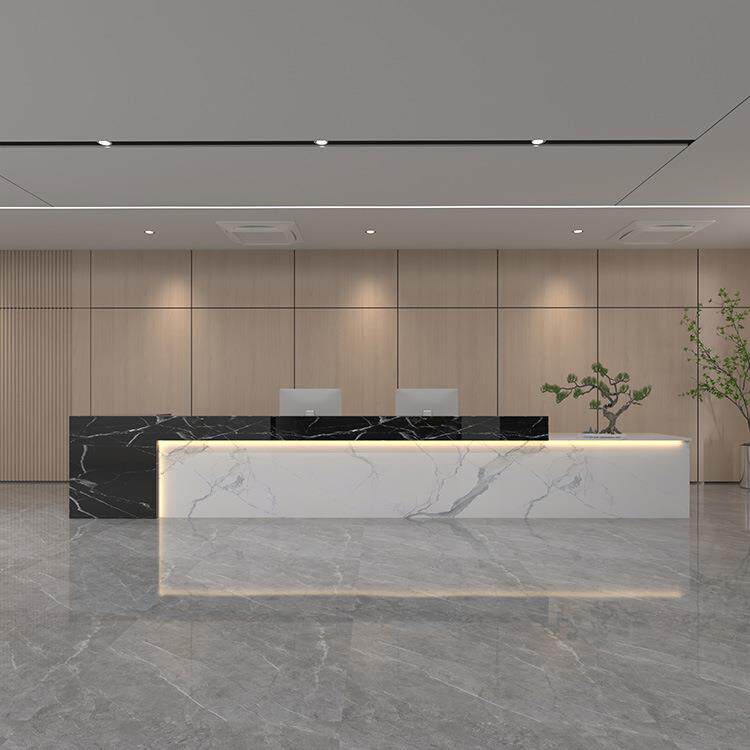 现代简约公司烤漆前台电脑桌商用大气咨询吧台接待台店铺收银台柜