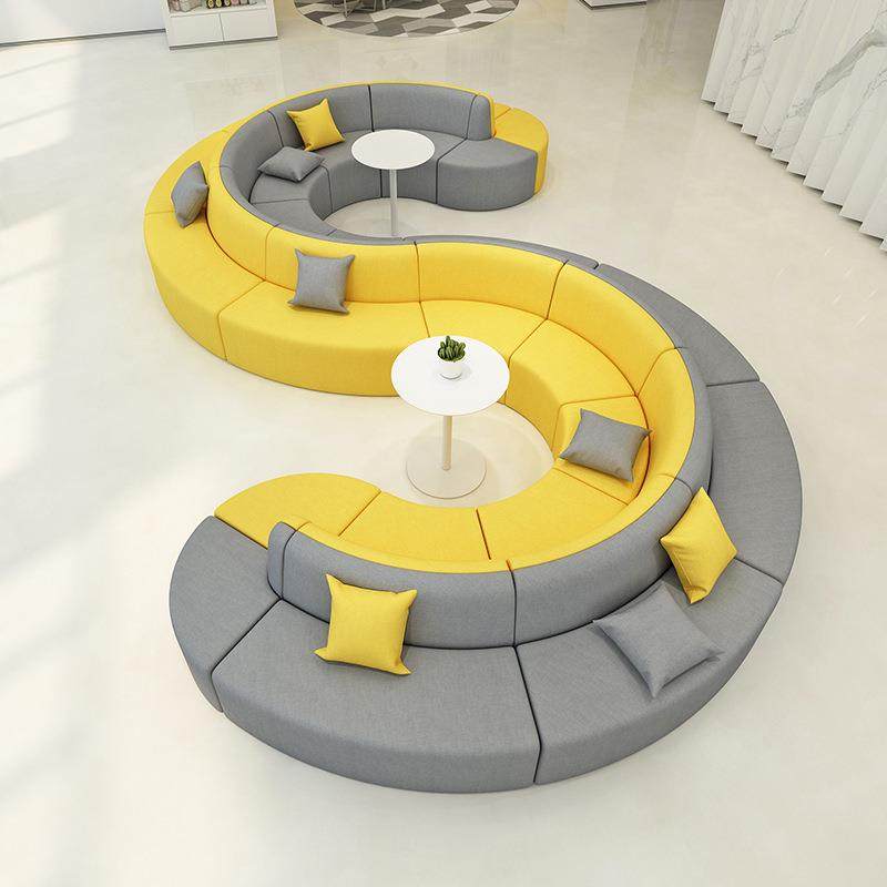 幼儿园早教大厅培训机构辅导班中心图书馆家长休息区双面靠背沙发