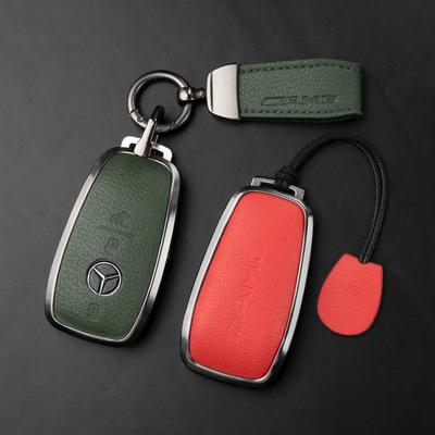 适用奔驰钥匙套G500G63AMGGT50C43C63A200LGLE53真皮包扣壳