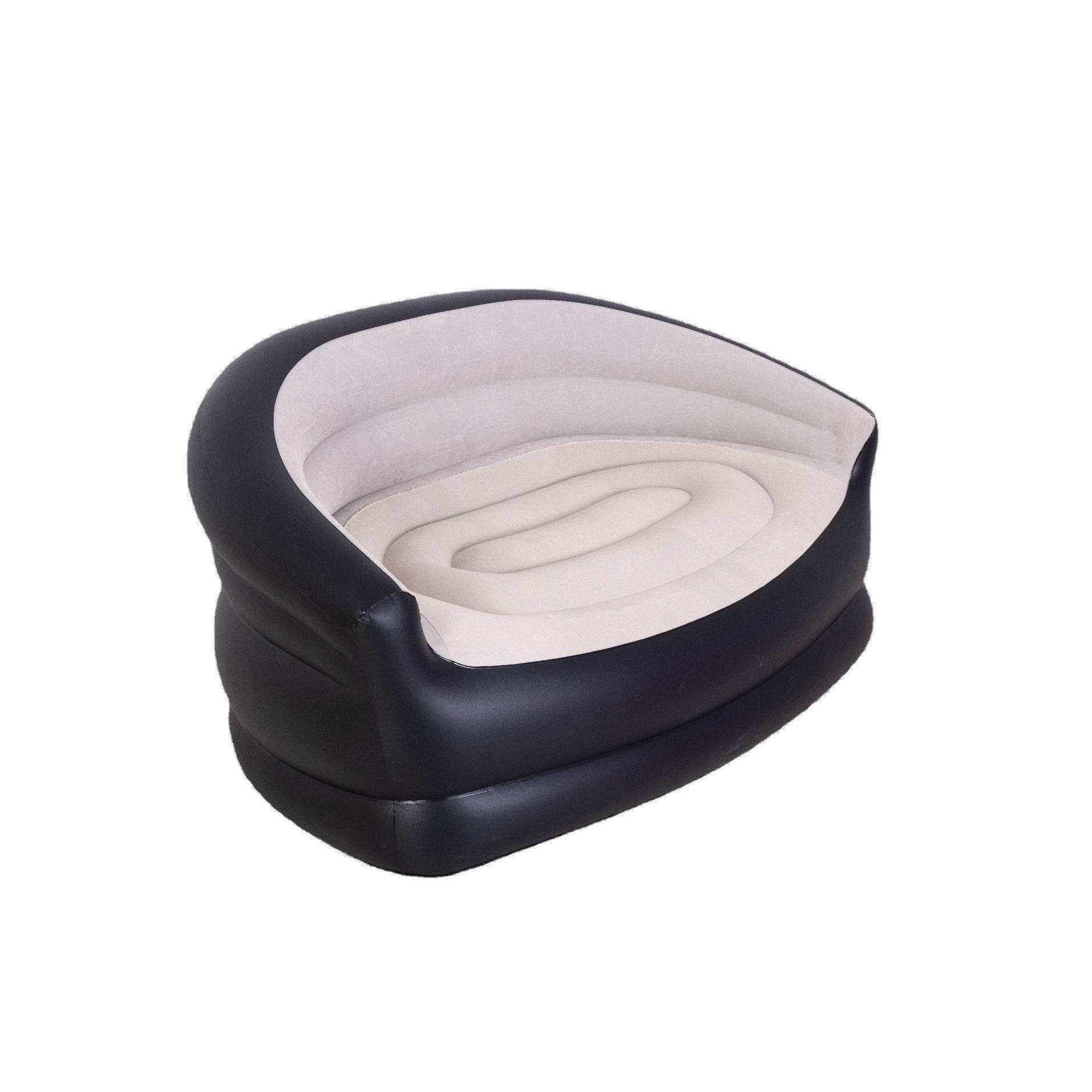 JILONG充气单人简约沙发懒人充气沙发休闲午睡躺椅便携折叠沙发