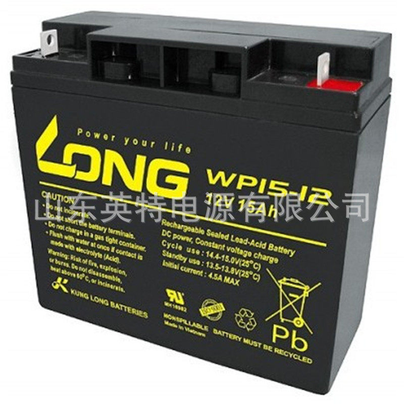 LONG广隆蓄电池WP15-12/12V1H 三年质保联保销售
