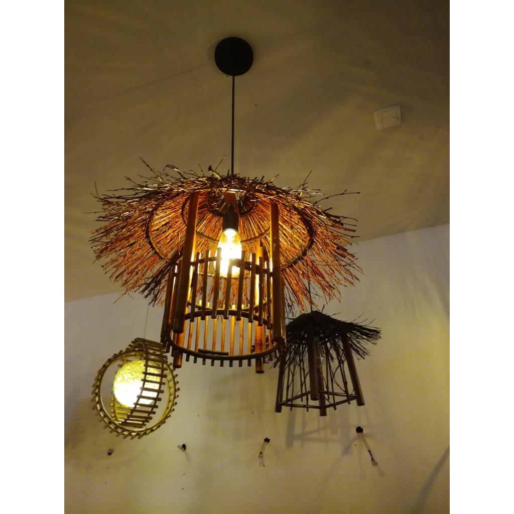 创意个性竹艺竹编田园餐厅饭店卧室阳台日式灯笼榻榻米灯具