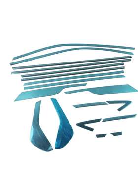 适用于长安2017款cs55-不锈钢车窗饰条18件套装饰件