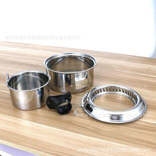 单人下排烟圈设备电磁炉商用迷你圆形嵌入式自助一人一锅小火锅店