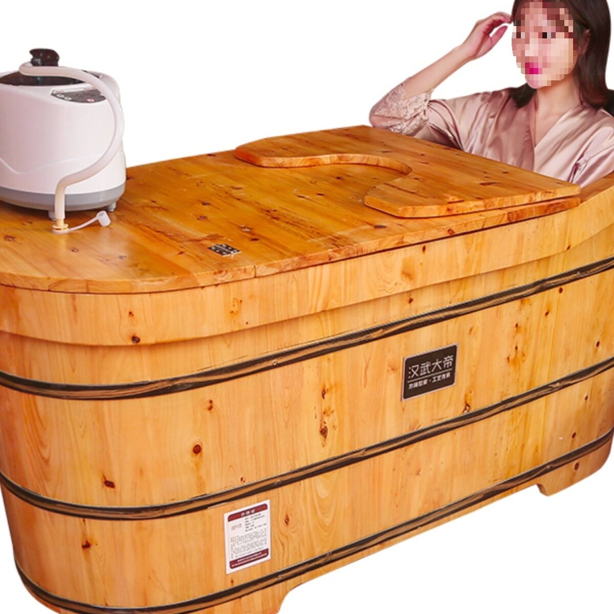 木桶泡澡桶成人洗澡桶大人香柏木实木浴缸家用洗澡盆全身熏蒸浴桶