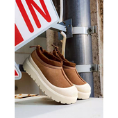 王一博同款 塔斯曼一脚蹬雪地靴男女2025冬羊皮毛保暖防水厚底棉鞋