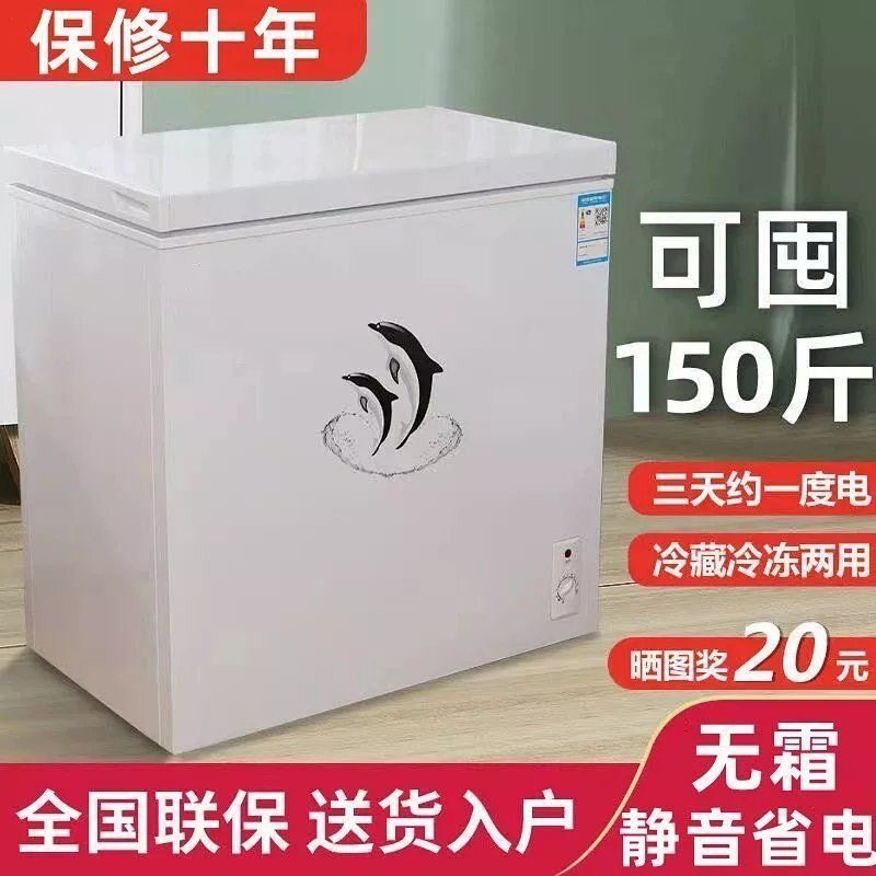 无霜特价小冰柜小型家用全冷冻冷藏两用柜迷你商冷冻柜一级节能