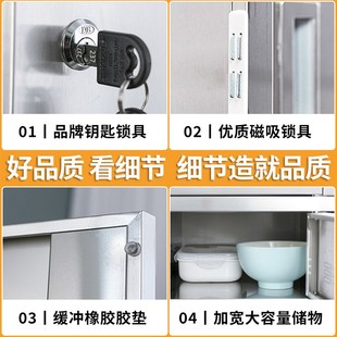 碗柜餐盘柜带门带锁餐盘柜消毒柜餐具柜员工多门多格饭盒柜