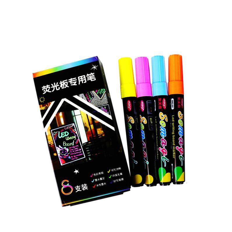 荧光板擦荧光笔装闪光笔彩色萤光笔玻璃笔灯板笔普通黑板斜头圆头,文具电教/文化用品/商务用品,荧光笔,淘宝优惠券,粉丝福利购,淘宝优惠卷