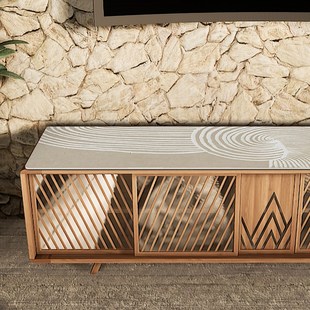 侘寂欣赏完美之美 电视柜桌垫防水防油免洗桌布桌面保护 密莉娅