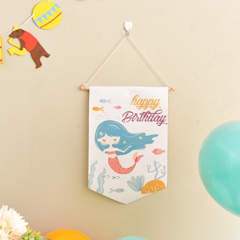 宝宝一周岁生日百天满月装饰布置卡通定制名字后备箱挂旗气球配件