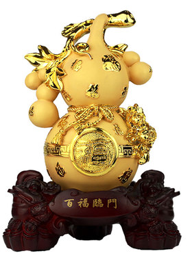 百福临门葫芦摆件招财金葫芦家居摆设客厅玄关新房装饰品乔迁礼品