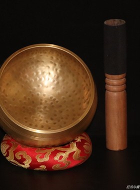 尼泊尔手工佛音碗响铜瑜伽冥想颂钵音疗静心钵铜磬钵盂法器佛音钵