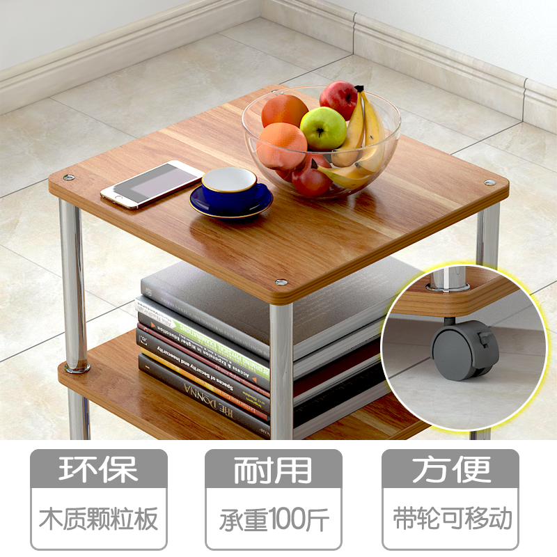 定制小型置物架可移动带轮架子木架多层落地架储物架窄架子多用架