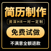 简历代制作个人定制写优化小升初英文修改完善求职专业做简历润色