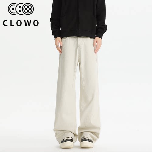 CLOWO美式直筒休闲裤直腿