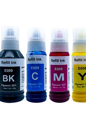 适用爱普生L15158墨水L15168打印机颜料L15188墨仓补充装009墨水