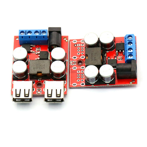 降压电源模块支持快充 8V-35V1v2V24V转5V 8A 4 USB手机车载充电