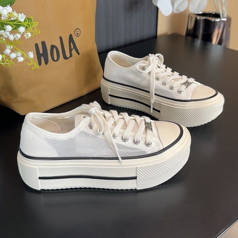 双层厚底鞋女显脚小增高运动休闲女鞋网面透气网鞋2T025夏季款板,女鞋,休闲板鞋,淘宝优惠券,粉丝福利购,淘宝优惠卷