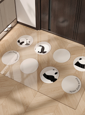 2024新款入户地垫软玻璃透明卡通PVCI可裁剪定制地毯耐脏免洗可擦