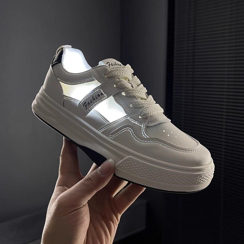 小白鞋女百搭网面透气平厚底2025春F夏季薄新款爆休闲老爹运动板,女鞋,时尚休闲鞋,淘宝优惠券,粉丝福利购,淘宝优惠卷