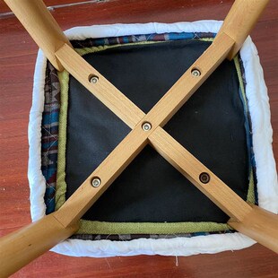 定制 加厚田园布艺凳子垫长方形椅套圆形防滑餐椅套坐垫圆凳座套