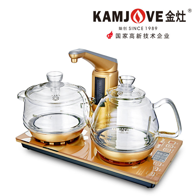 金灶G9净水器直饮水自动上水电热水壶茶台保温一体玻璃烧水壶家用