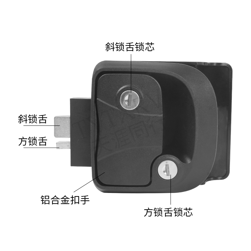房车房门锁黑色磨砂机械锁房车大货车改装配件游艇轮船通用