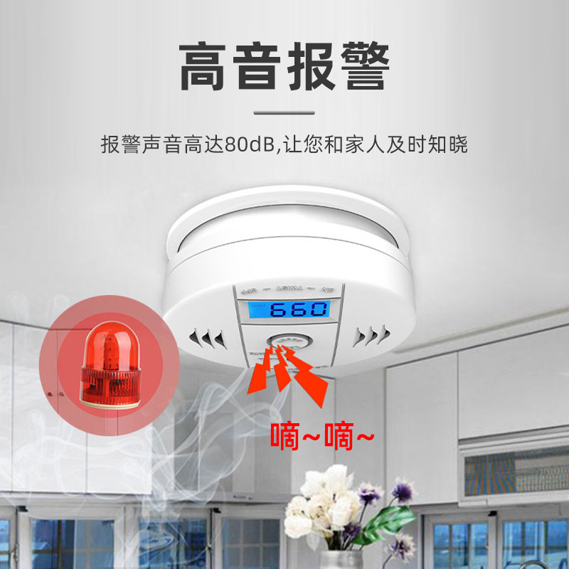 一氧化碳报警器家用煤炉烧碳车载CO气体探测器电池款有毒检测仪